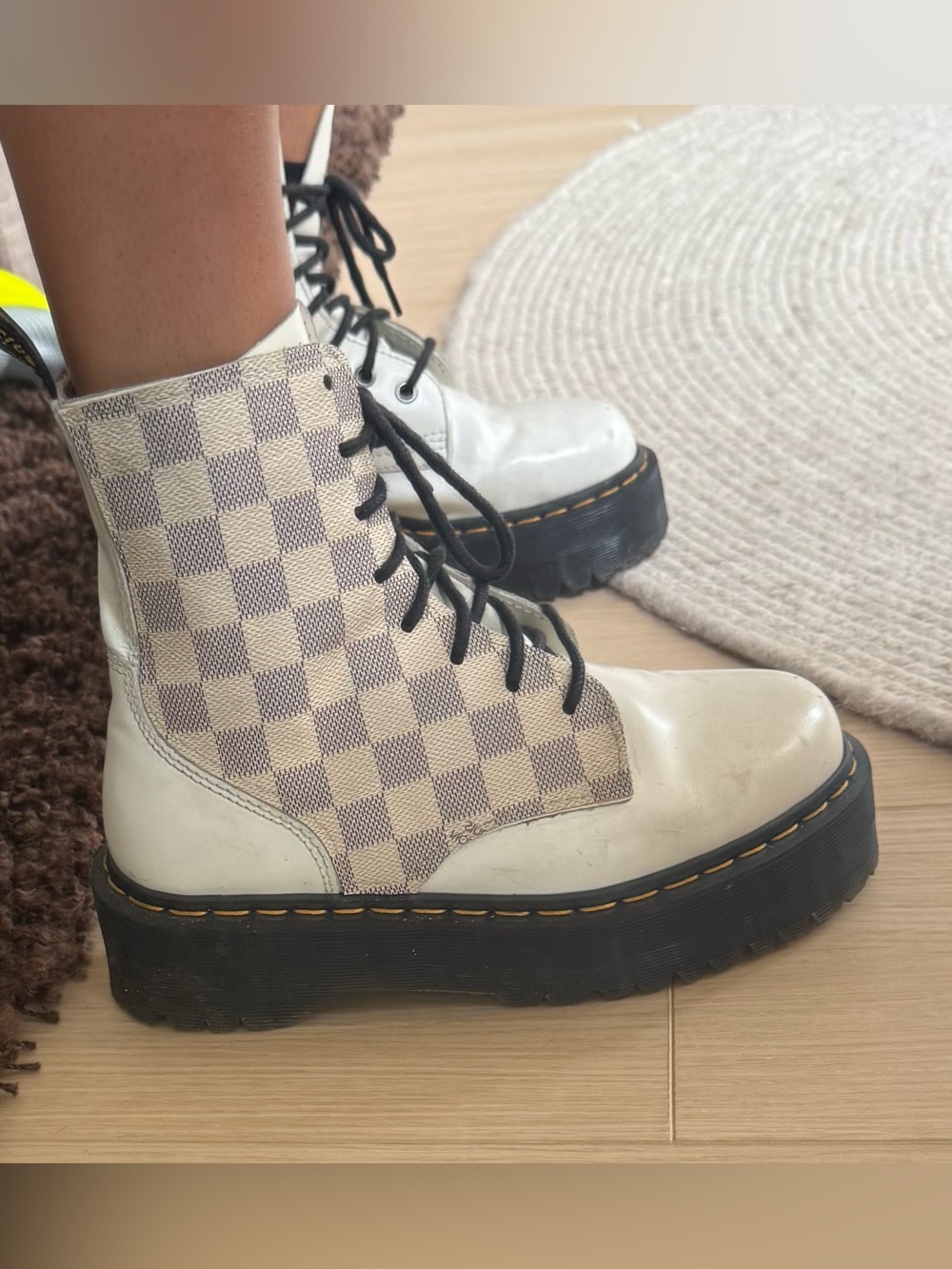 One of a kind Louis Vuitton Doc Martens